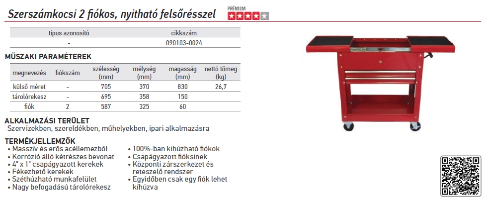 Terméklap - Szerszámkocsi 2 fiókos, nyitható felsőrésszel + Dugókulcs klt. 22r.jpg